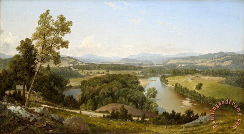 David Johnson Study, Franconia Mountains From West Campton, New Hampshire Art Print