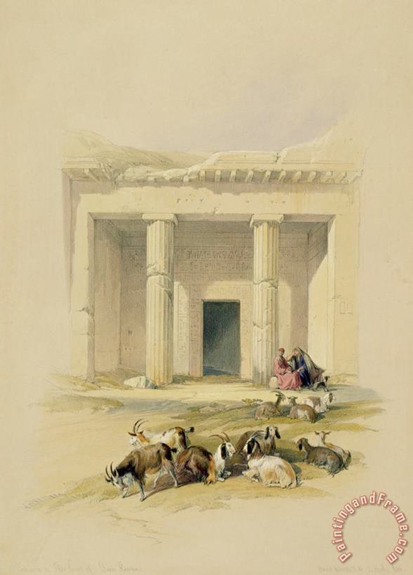 Entrance To The Caves Of Bani Hasan painting - David Roberts Entrance To The Caves Of Bani Hasan Art Print