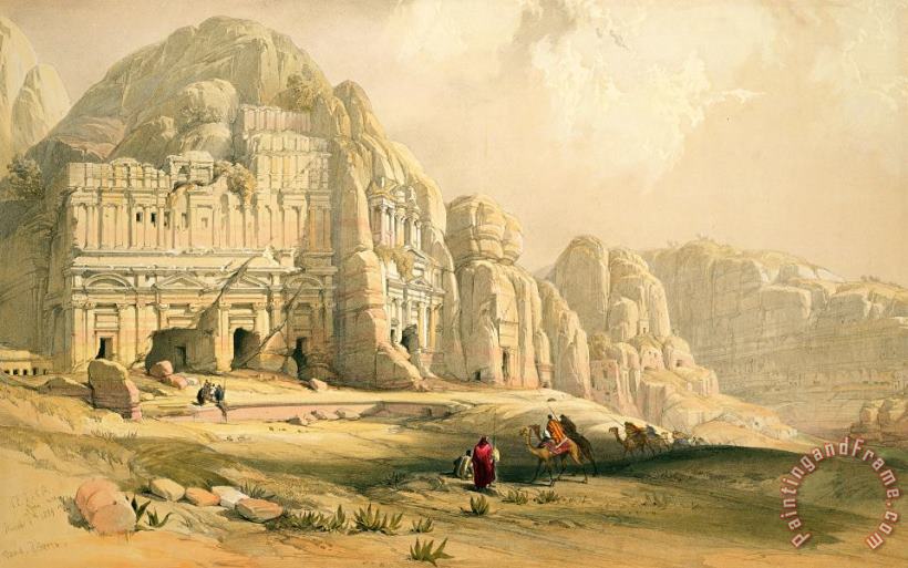Petra painting - David Roberts Petra Art Print