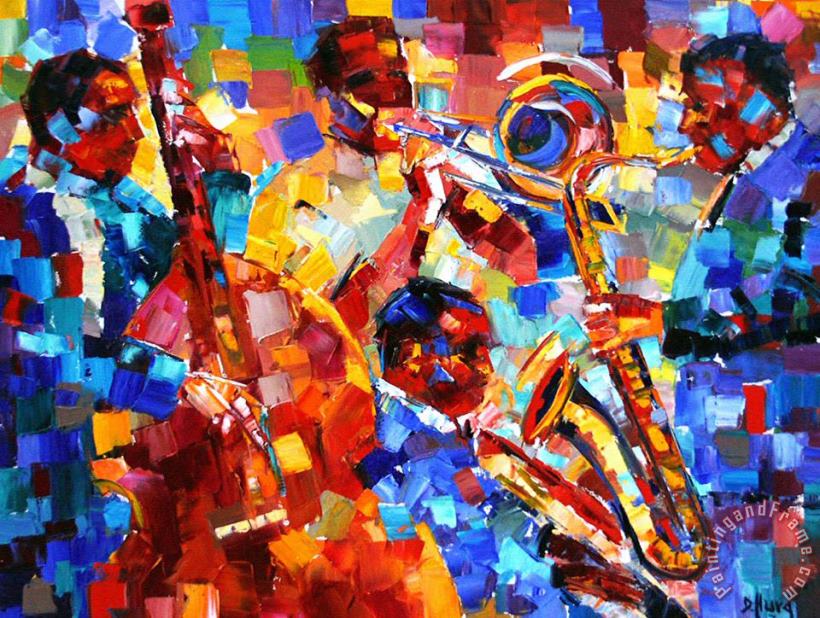 Debra Hurd Bold Jazz Quartet Art Print