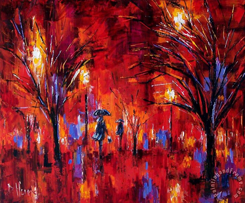 Debra Hurd Deep Red Art Painting