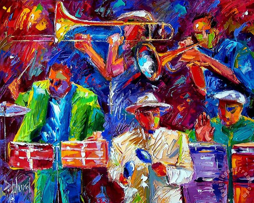 Latin Jazz painting - Debra Hurd Latin Jazz Art Print