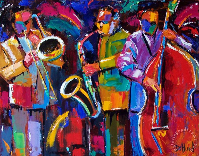 Debra Hurd Vibrant Jazz Art Painting