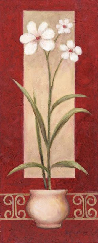 White And Red 1 painting - Debra Lake White And Red 1 Art Print