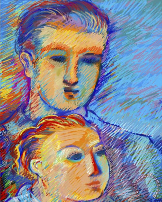 Father And Child painting - Diana Ong Father And Child Art Print