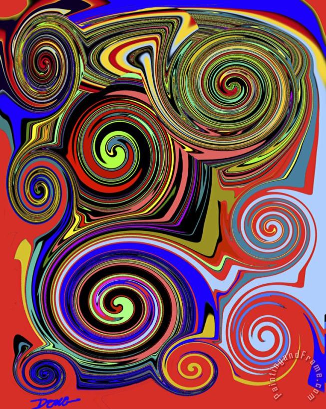 Number 102 painting - Diana Ong Number 102 Art Print