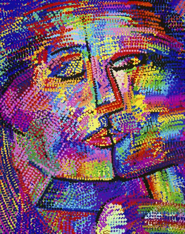 Shimmering Face painting - Diana Ong Shimmering Face Art Print
