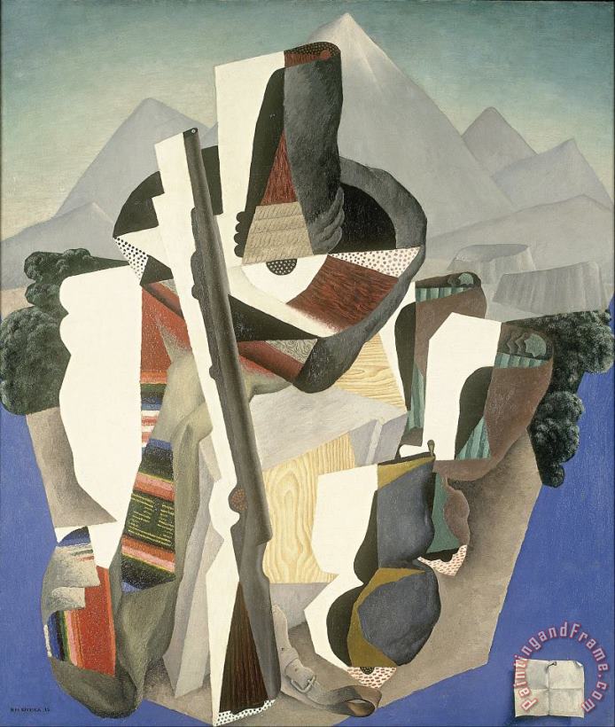 Diego Rivera Zapata Style Landscape Art Print