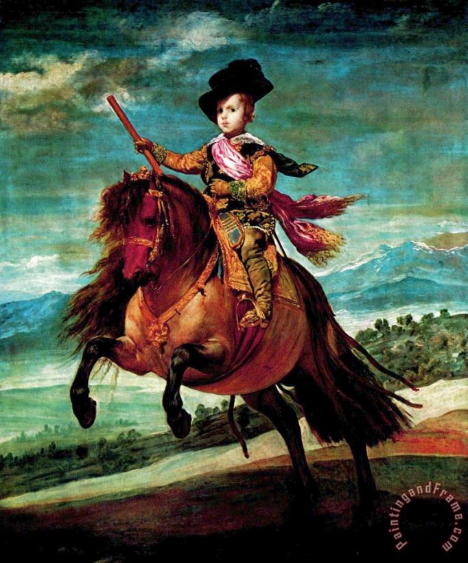 Prince Balthasar Carlos on Horseback 1635 painting - Diego Velazquez Prince Balthasar Carlos on Horseback 1635 Art Print