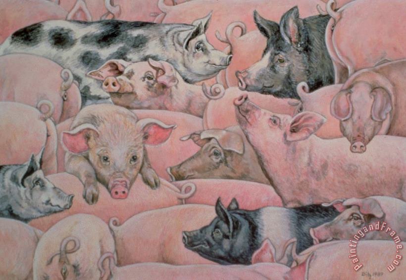 Ditz Pig Spread Art Painting