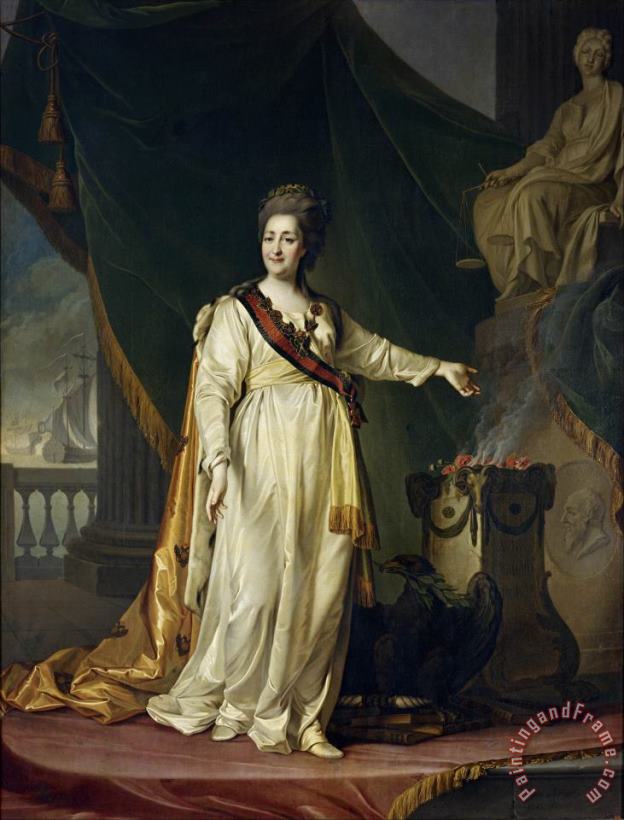 Dmitry Levitsky Portrait of Catherine II The Legislatress in The Temple of The Goddess of Justice Art Painting