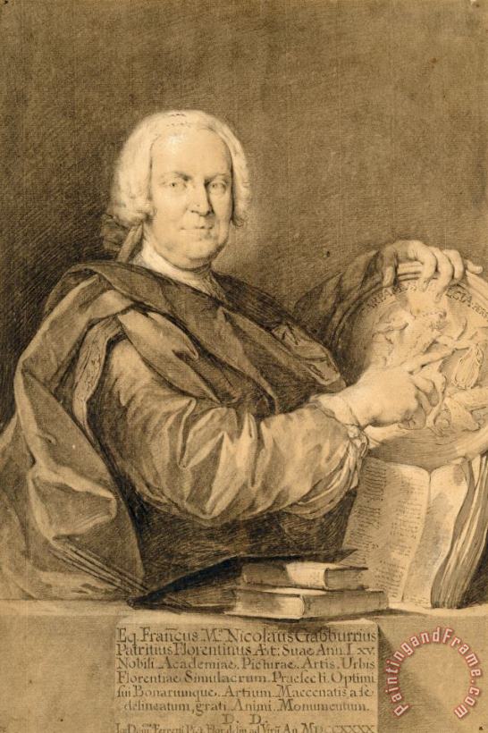 Domenico Ferretti Portrait of Cavaliere Francesco Maria Niccolo Gabburri Art Painting