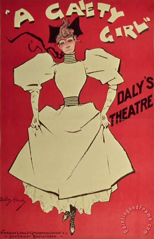 Dudley Hardy Poster advertising A Gaiety Girl at the Dalys Theatre in Great Britain Art Print
