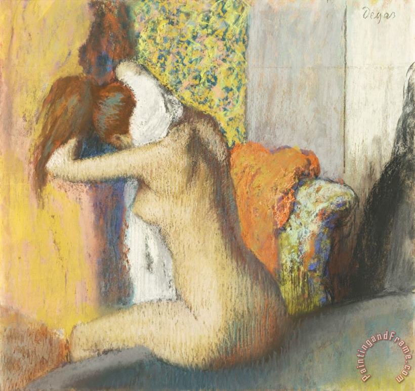 Apres Le Bain, Femme S'essuyant La Nuque painting - Edgar Degas Apres Le Bain, Femme S'essuyant La Nuque Art Print