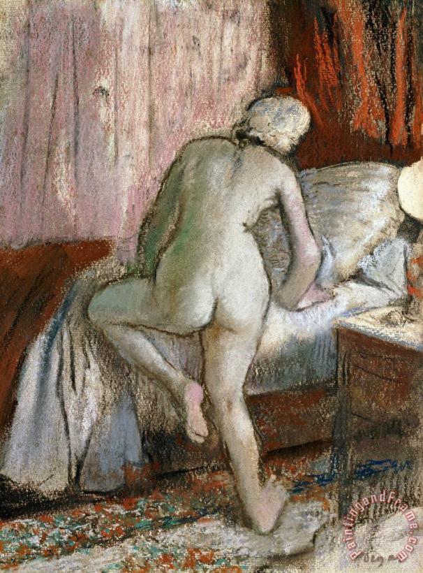 Bedtime painting - Edgar Degas Bedtime Art Print