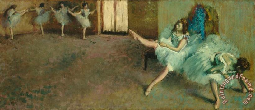 Before The Ballet painting - Edgar Degas Before The Ballet Art Print