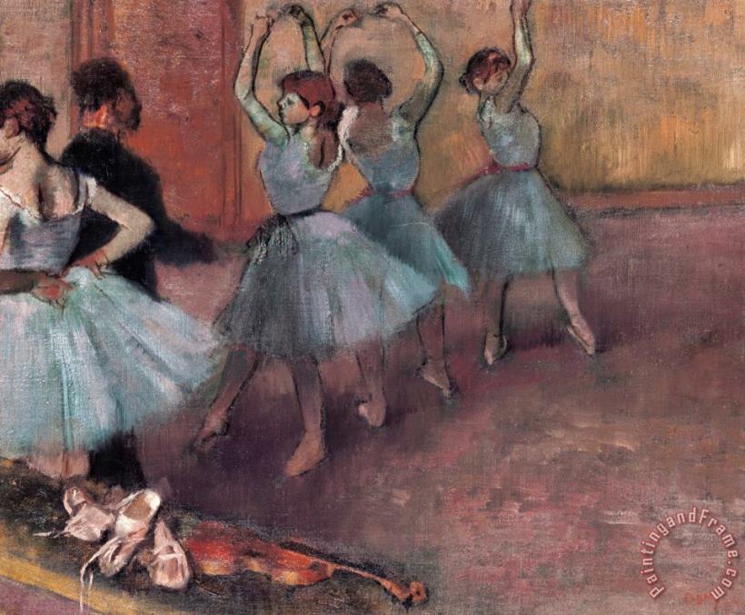 Edgar Degas Blue Dancers Art Print