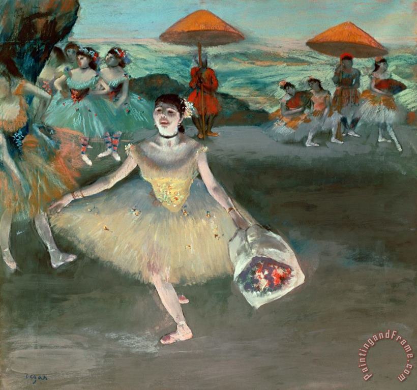 Edgar Degas Dancer with Bouquet Art Print