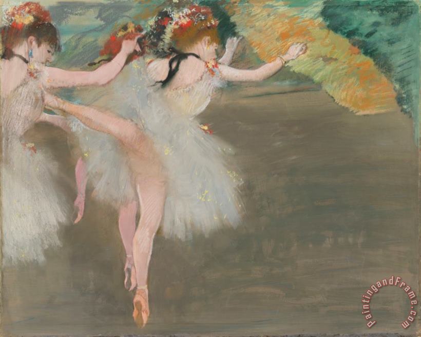 Danseuses En Blanc painting - Edgar Degas Danseuses En Blanc Art Print