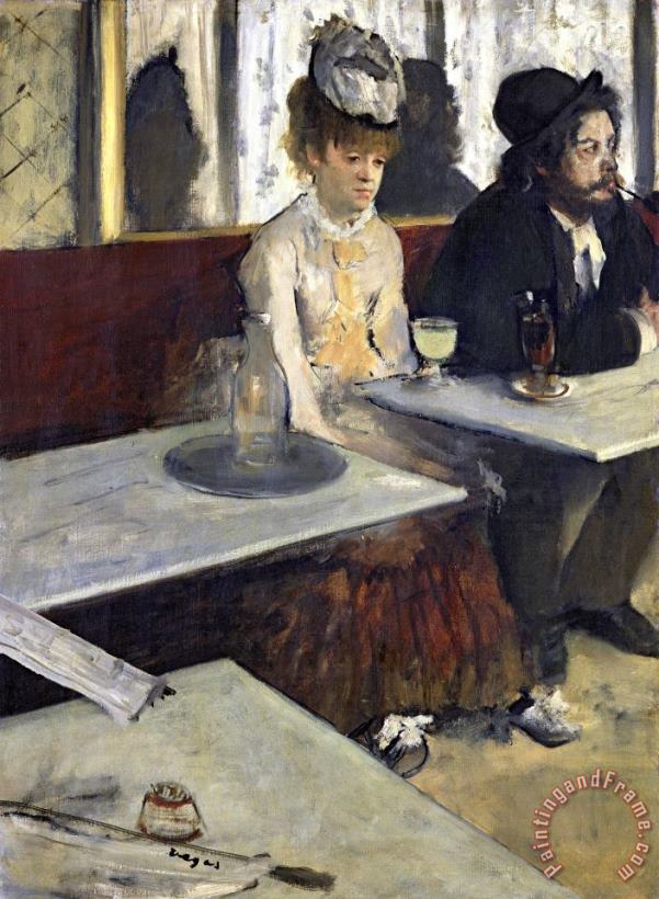Edgar Degas In a Cafe, Or The Absinthe Art Painting