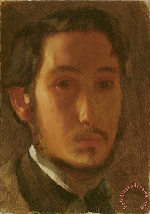 Edgar Degas Self Portrait with White Collar Art Painting