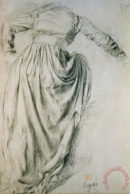 Edgar Degas Study of a Draped Woman Art Painting