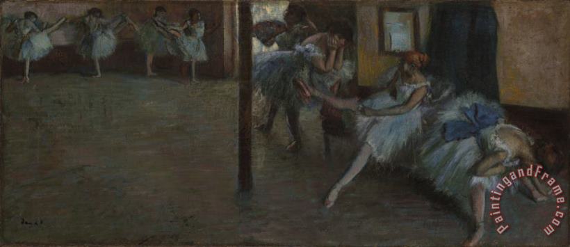 The Ballet Rehearsal (la Salle De Danse) painting - Edgar Degas The Ballet Rehearsal (la Salle De Danse) Art Print