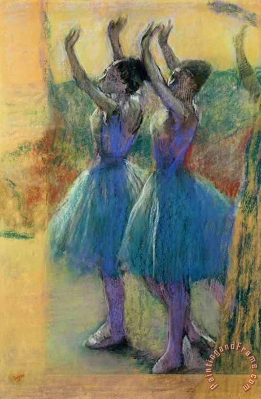 Edgar Degas Two Blue Dancers Art Print