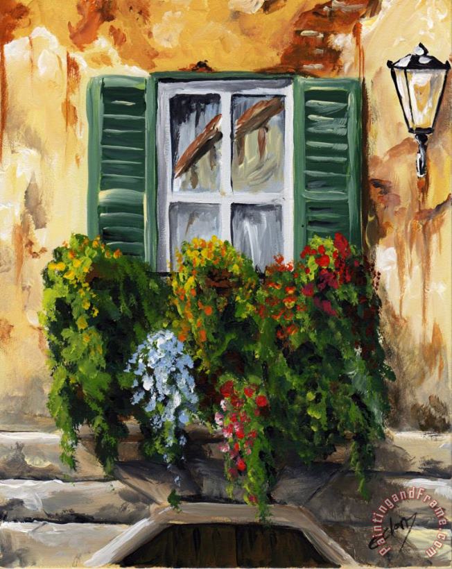 Balcony Of Napoly painting - Edit Voros Balcony Of Napoly Art Print