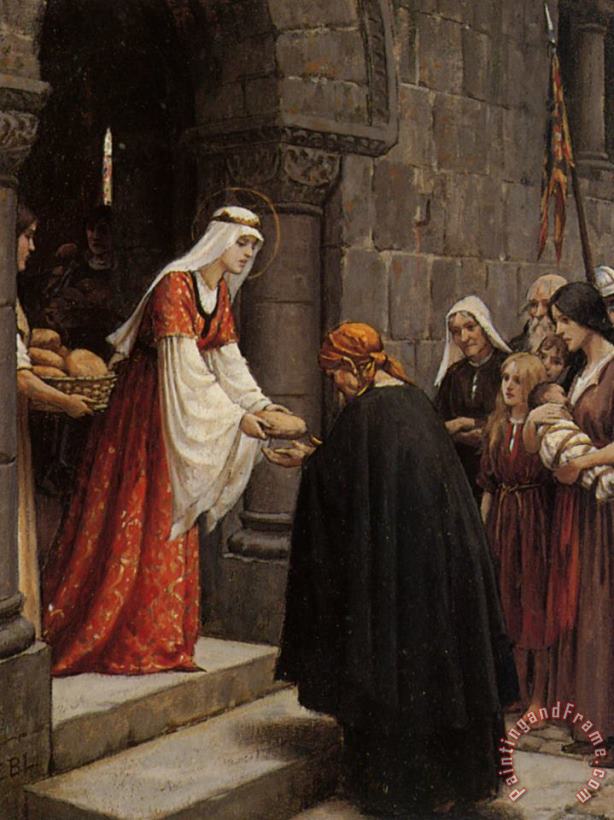 Study for The Charity of Saint Elizabeth of Hungary painting - Edmund Blair Leighton Study for The Charity of Saint Elizabeth of Hungary Art Print