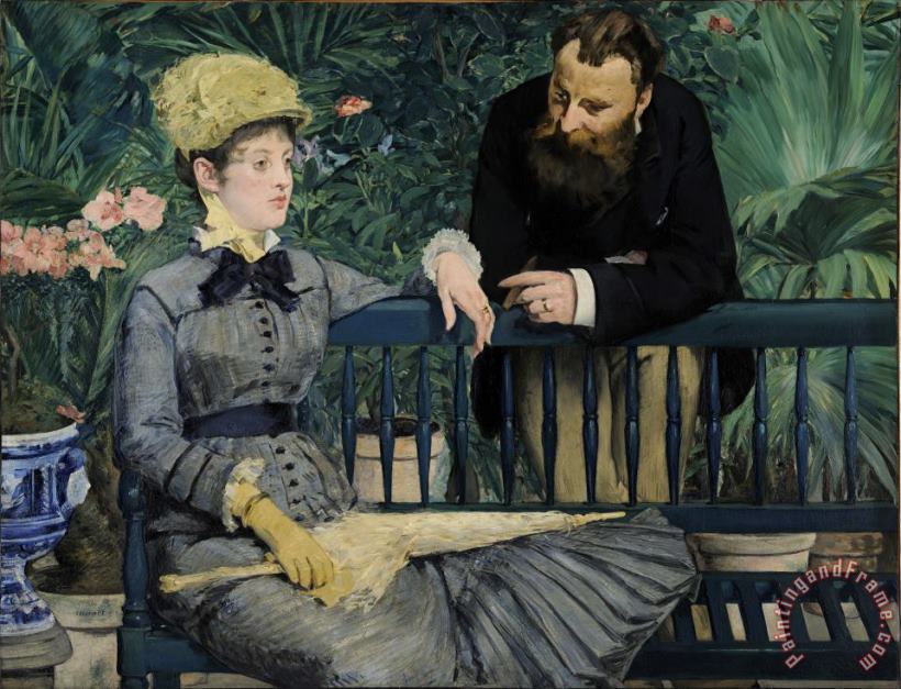 Edouard Manet In The Conservatory Art Print