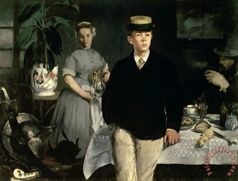 Luncheon in The Studio painting - Edouard Manet Luncheon in The Studio Art Print
