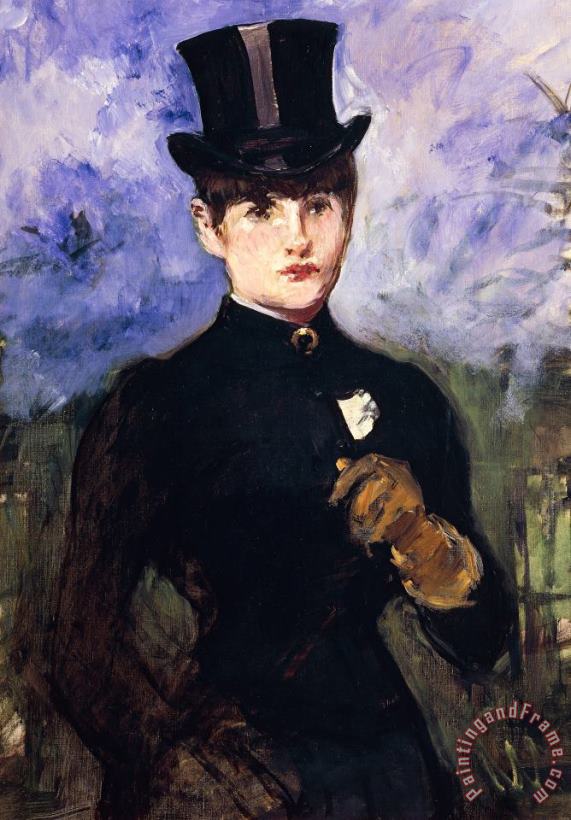 Edouard Manet Portrait Of Horsewoman Art Print