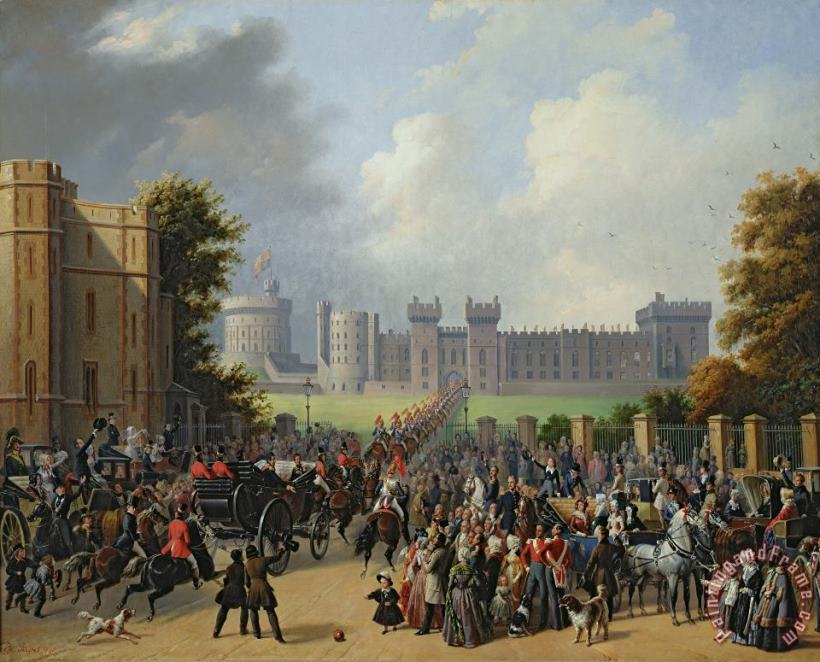 Edouard Pingret The Arrival of Louis-Philippe Art Print