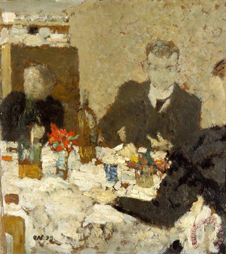 Edouard Vuillard At Table Art Painting