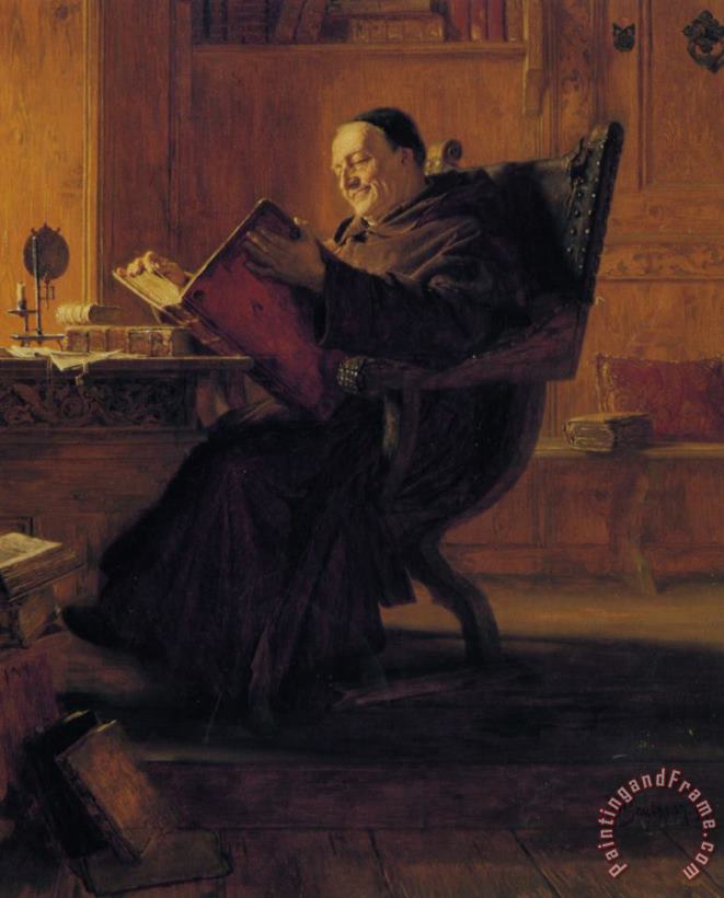 A Monk in The Library painting - Eduard Grutzner A Monk in The Library Art Print