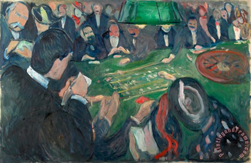Edvard Munch At The Roulette Table in Monte Carlo Art Print