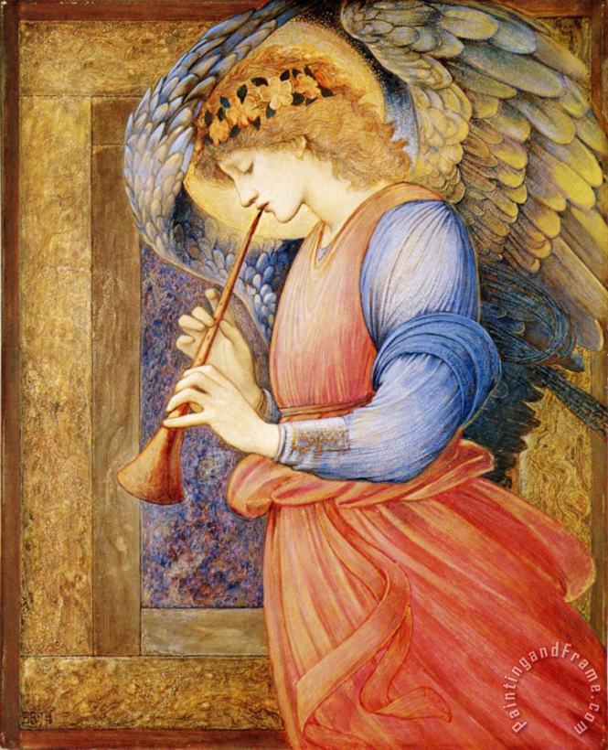 An Angel Playing a Flageolet painting - Edward Burne Jones An Angel Playing a Flageolet Art Print