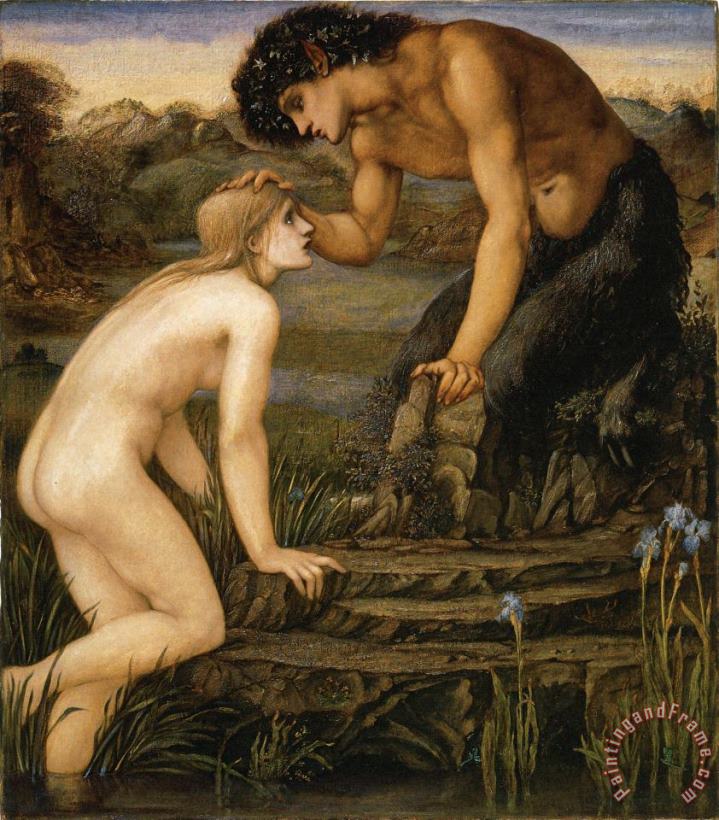 Edward Burne Jones Pan And Psyche Art Painting