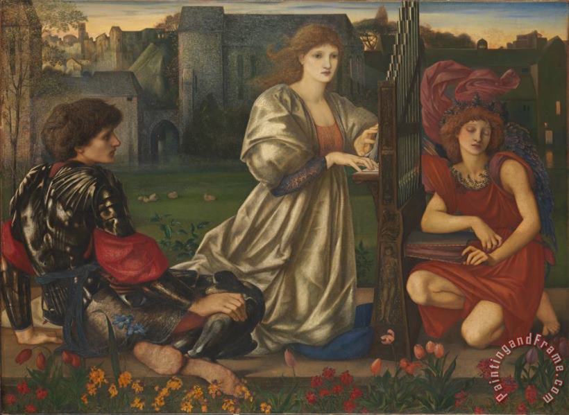 Song of Love painting - Edward Burne Jones Song of Love Art Print