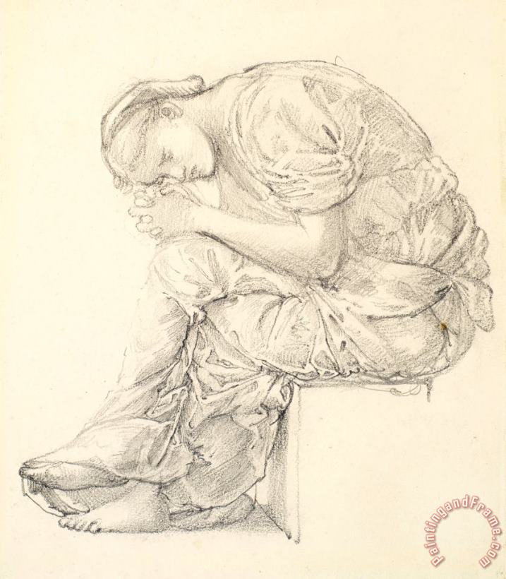 The Lament painting - Edward Burne Jones The Lament Art Print