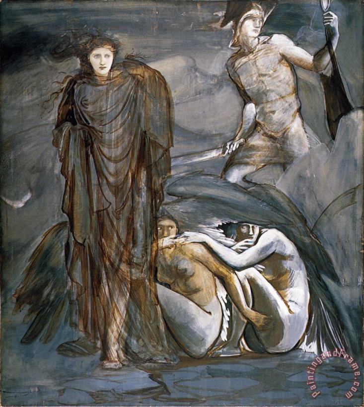 The Perseus Series The Finding of Medusa painting - Edward Burne Jones The Perseus Series The Finding of Medusa Art Print