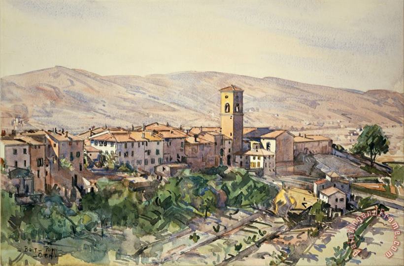 Poppi in The Casentino, Tuscany painting - Edward Darley Boit Poppi in The Casentino, Tuscany Art Print