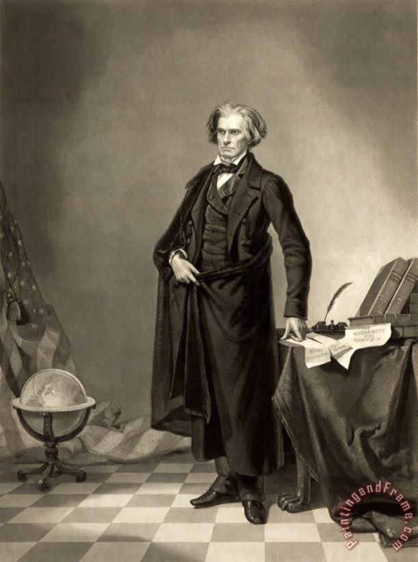 Edward Hicks Portrait of John C. Calhoun Art Print