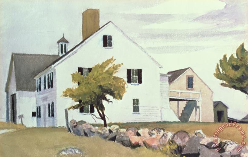 Edward Hopper Farm House At Essex Massachusetts Art Print
