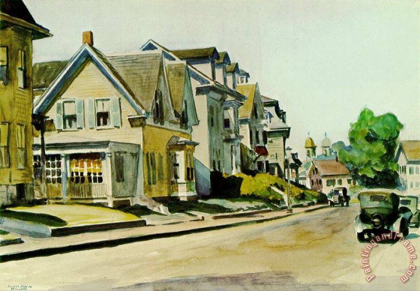 Edward Hopper Sun on Prospect Street Gloucester Massachusetts 1934 Art Print