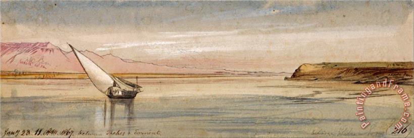 Edward Lear Between Thebes And Erment Art Painting