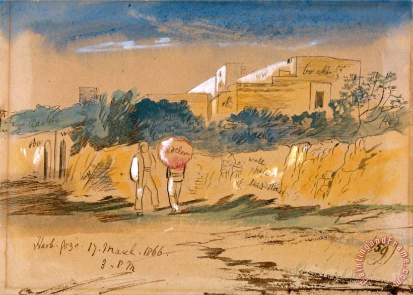 Harb. Gozo painting - Edward Lear Harb. Gozo Art Print