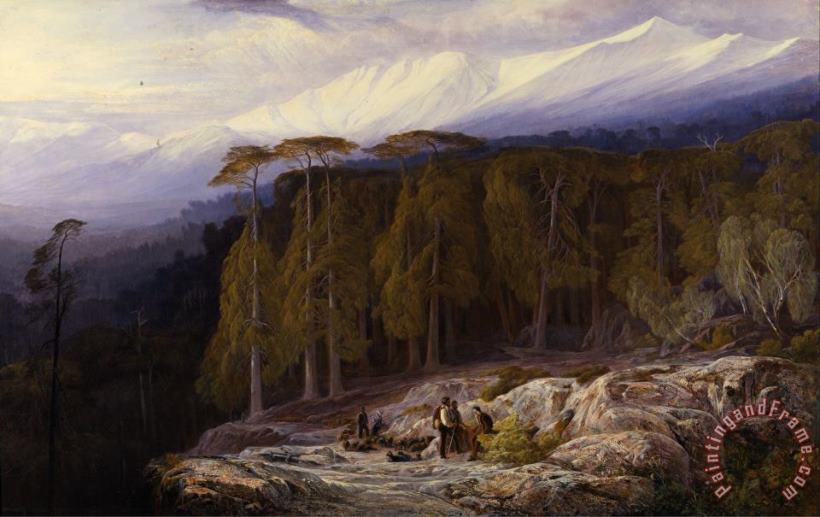 The Forest of Valdoniello, Corsica painting - Edward Lear The Forest of Valdoniello, Corsica Art Print
