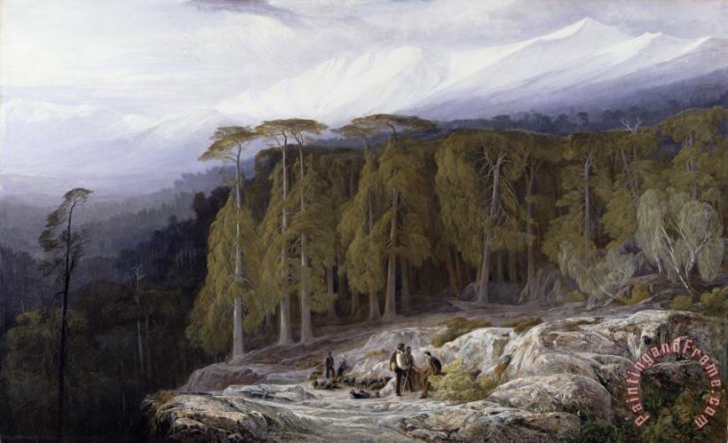 The Forest of Valdoniello - Corsica painting - Edward Lear The Forest of Valdoniello - Corsica Art Print